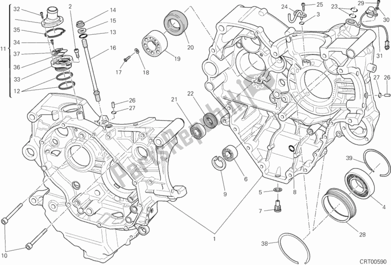 Wszystkie części do 010 - Para Pó? Korb Ducati Monster 1200 S Stripes USA 2015